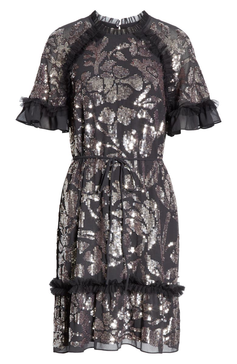 Needle & Thread Floral Gloss Dress, Alternate, color, 