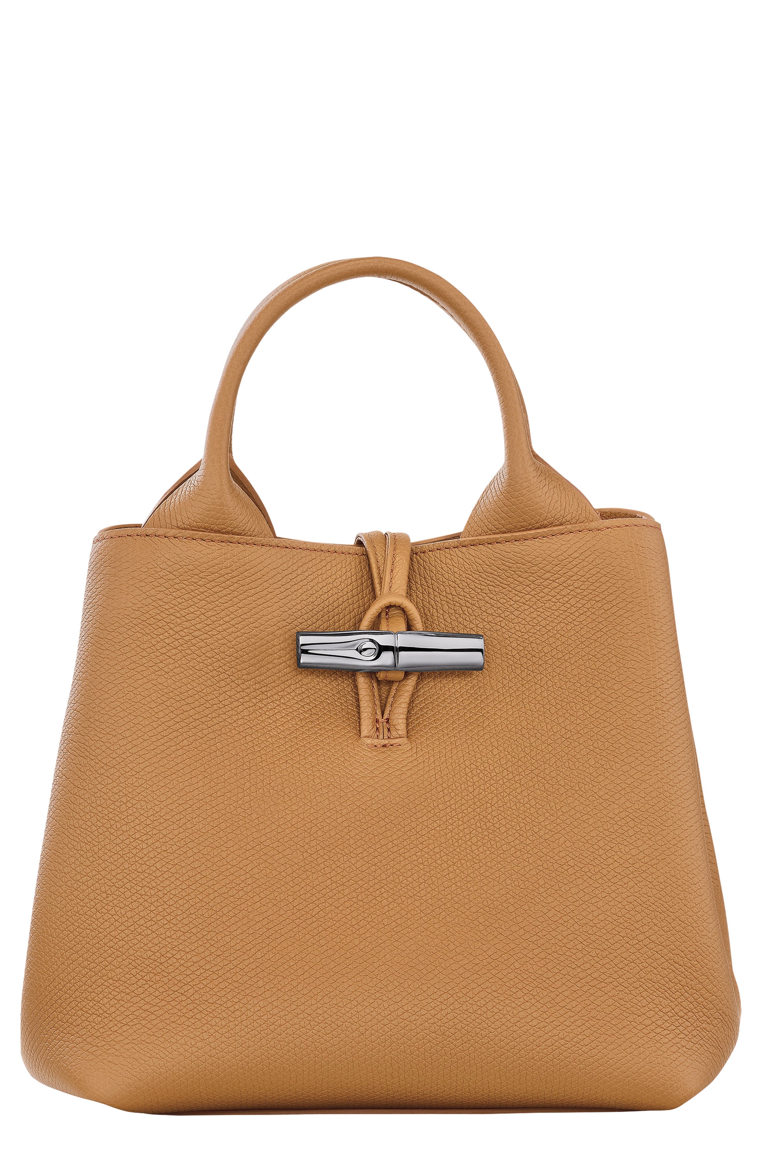 Longchamp Small Le Roseau Leather Tote, Main, color, 