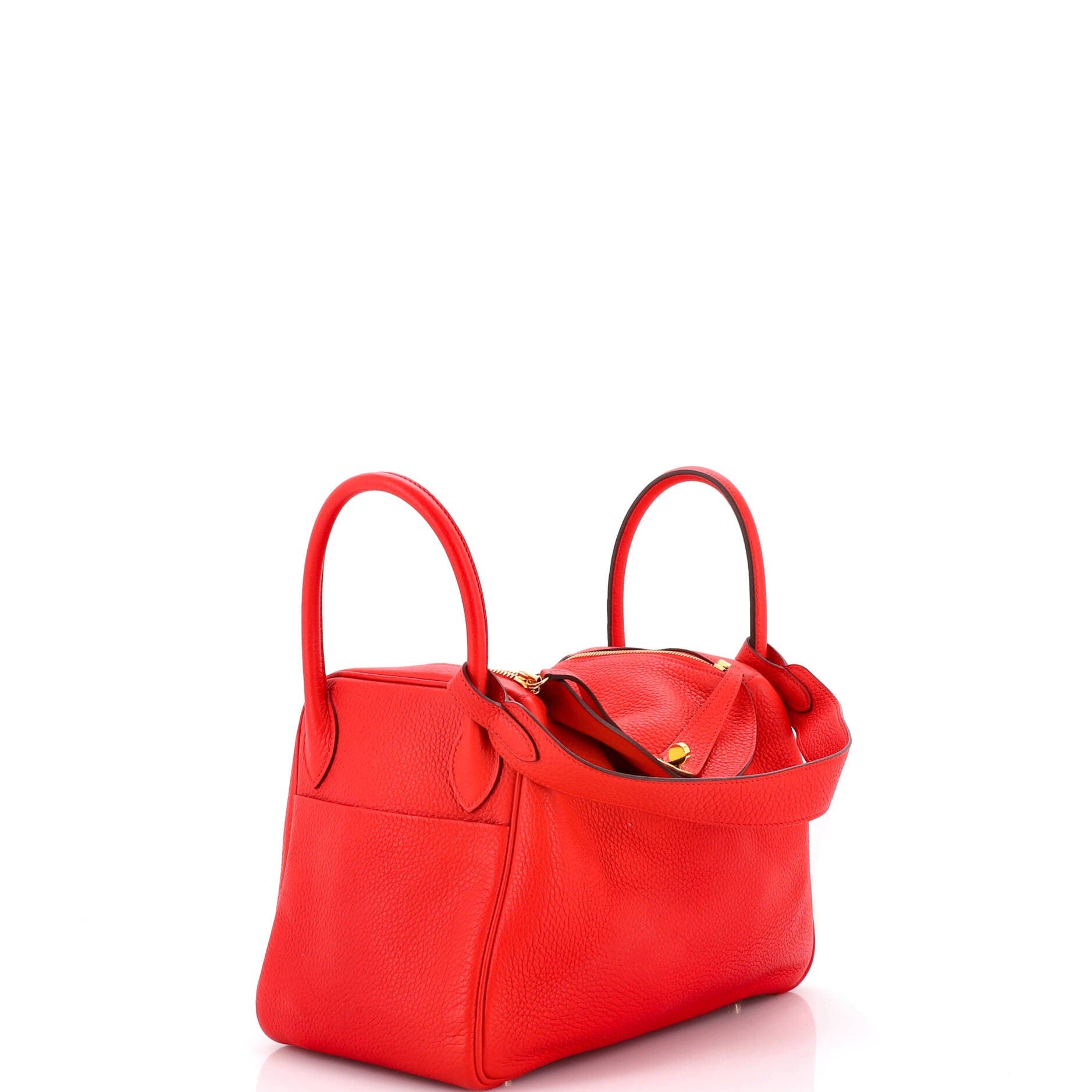 Pre-Owned Hermes Lindy Bag Clemence 30, Alternate, color, Rouge De Coeur