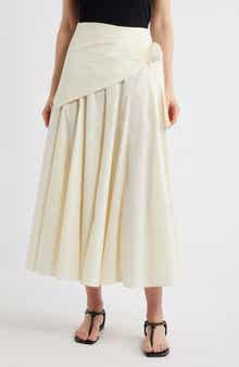 Falda Milos Faux Wrap Cotton Skirt