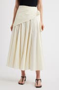 MANGO Falda Milos Faux Wrap Cotton Skirt