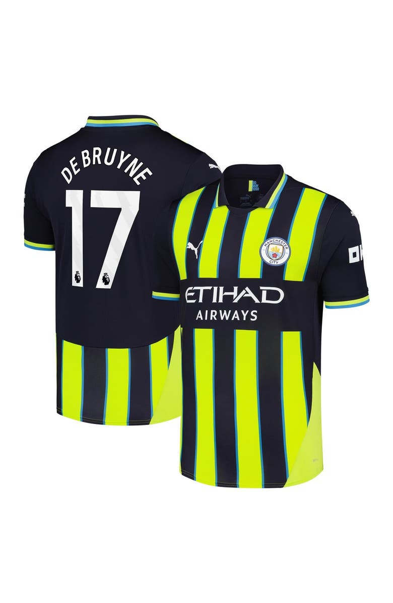 PUMA Men's Puma Kevin De Bruyne Navy Manchester City 2024/25 Away Replica Player Jersey, Alternate, color, 