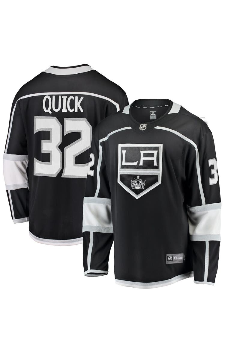 FANATICS Youth Fanatics Branded Jonathan Quick Black Los Angeles Kings Home Breakaway Player Jersey, Main, color, 