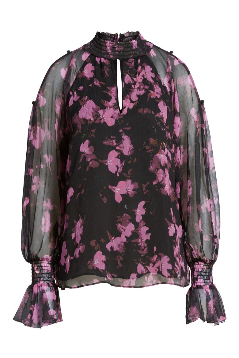 Sabrina Silk Blouse, Alternate, color, PETALBLOOM