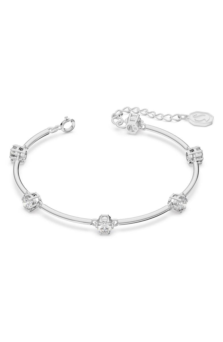 Swarovski Constella Crystal Bangle, Alternate, color, Silver