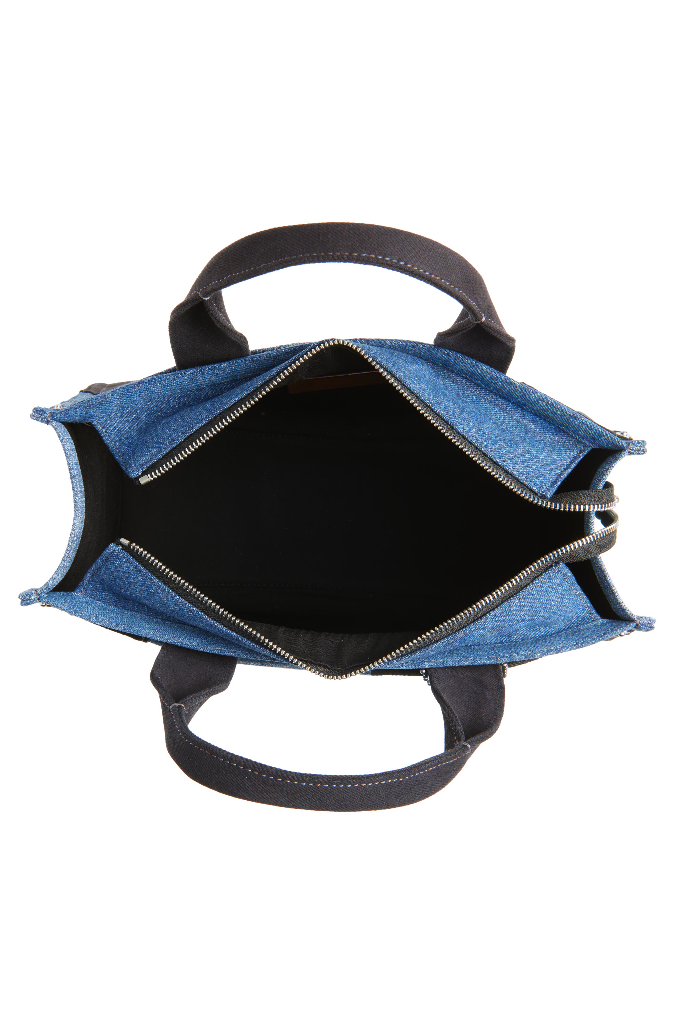 COACH Denim Patchwork Cargo Tote, Alternate, color, 