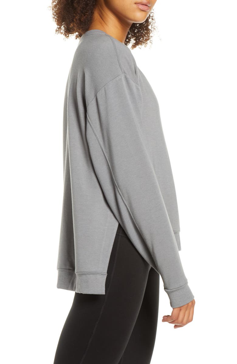 Zella Split Hem Sweatshirt, Alternate, color,