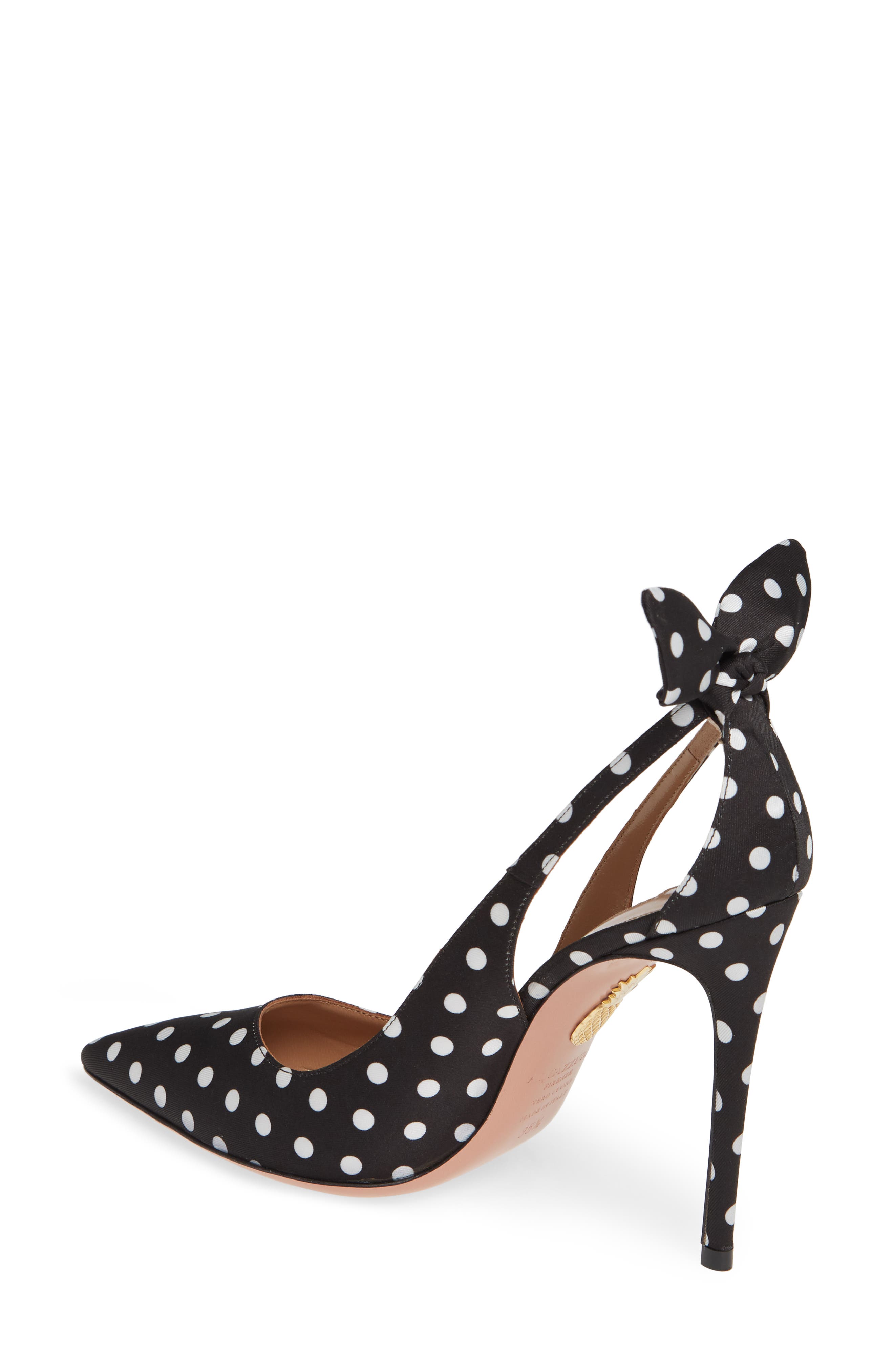 Aquazzura Deneuve Bow Pointy Toe Pump, Alternate, color, 