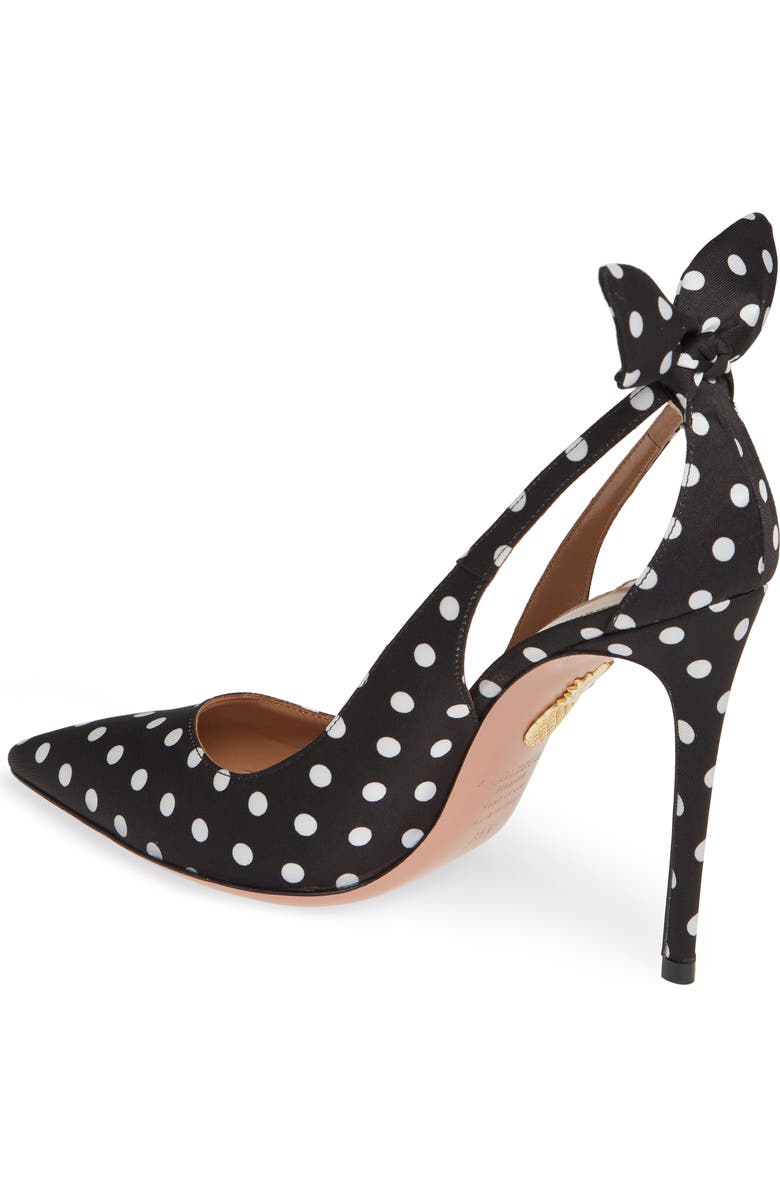 Aquazzura Deneuve Bow Pointy Toe Pump, Alternate, color,