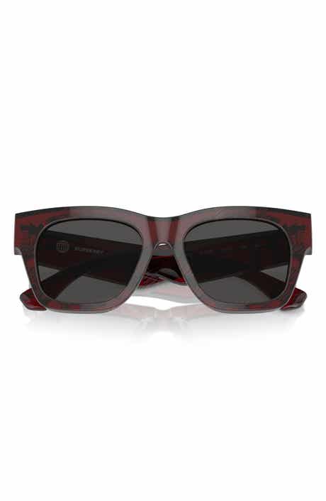 Burberry Elevated Check 52mm Square Sunglasses