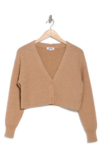 Shop 525 Jenny Crop Cardigan In Cinnamon