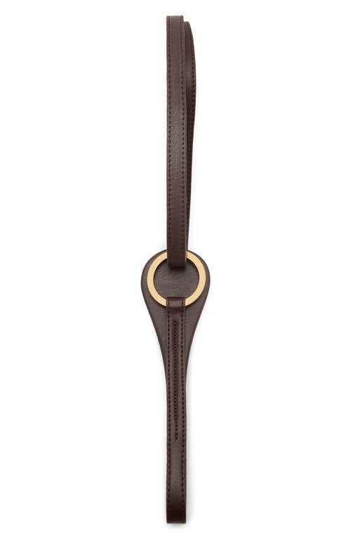 Mango Slim Faux Leather Belt In Black