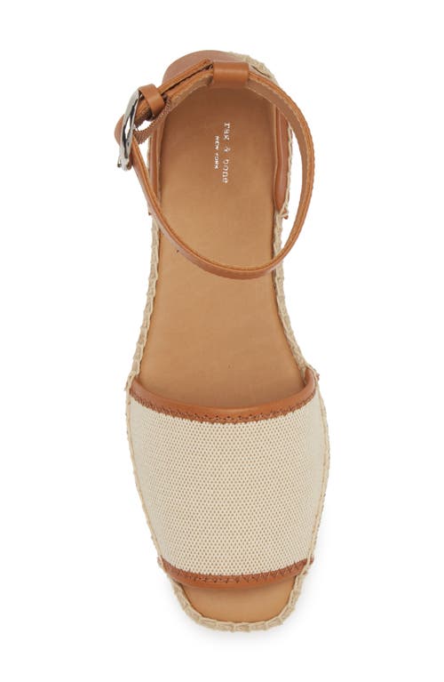 Rag & Bone Anteros Cotton Peep-toe Espadrilles In Natural Leather