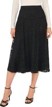 Halogen® Lace Godet Midi Skirt