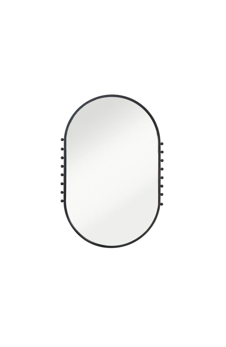 Storied Home Metal Framed Oval Wall Mirror with Balls, Main, color, 