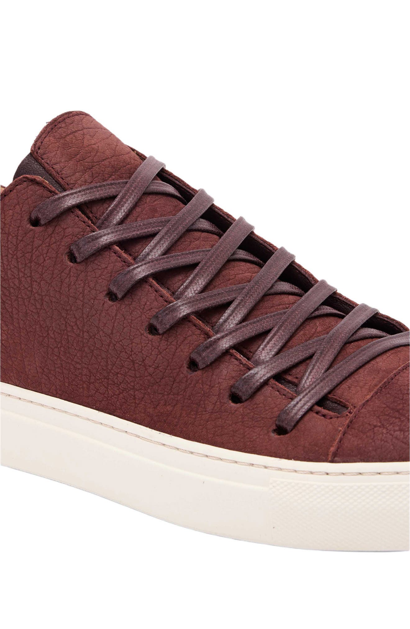 Reed Low Top Leather Sneaker, Alternate, color, TAMARIND