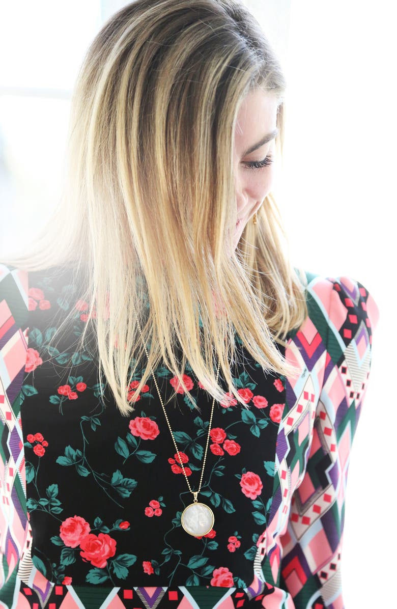 ASHA Zodiac Mother-of-Pearl Pendant Necklace, Alternate, color,