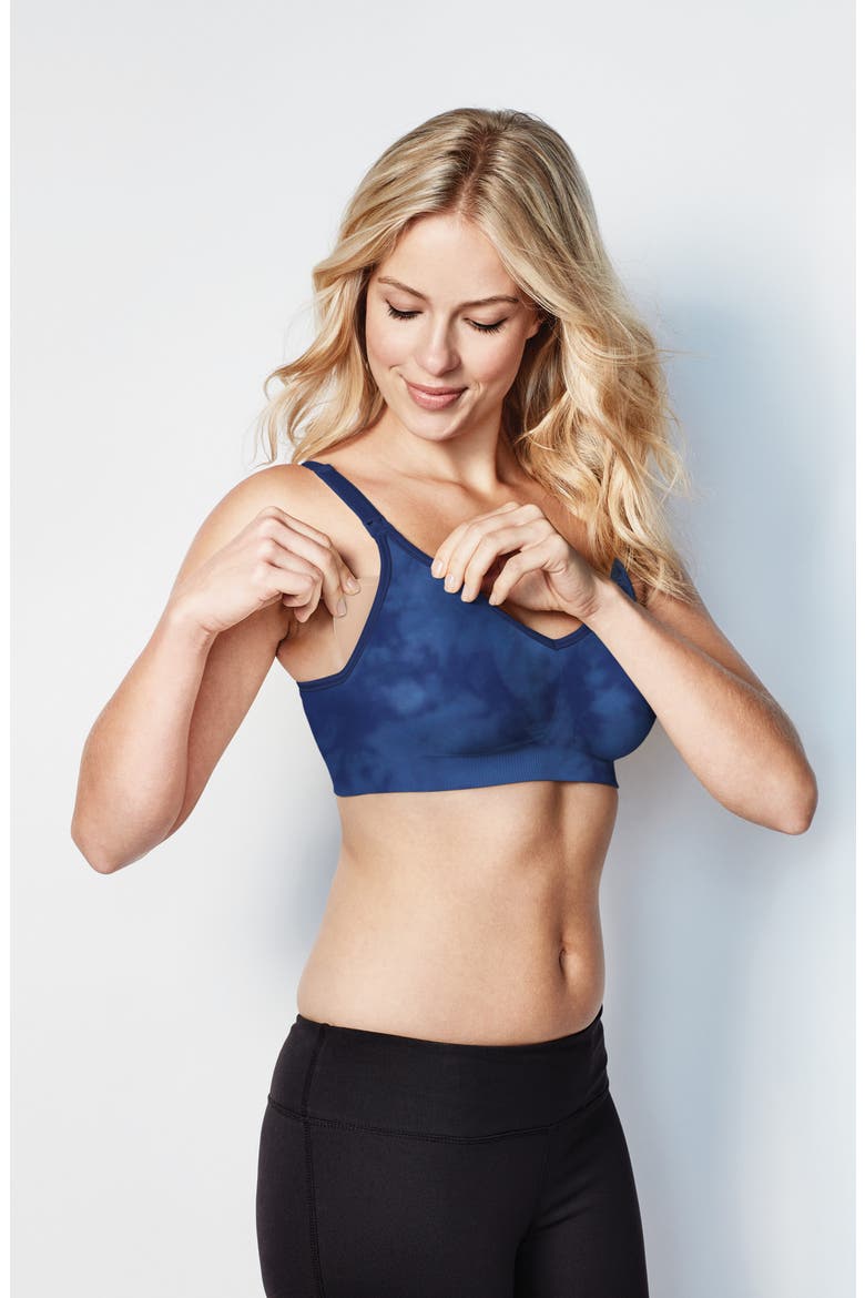 Body Silk Seamless Maternity/Nursing Bra, Alternate, color, INDIGO WASH