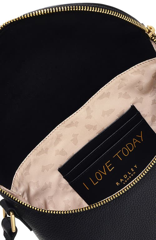 Radley London Crown Hill Small Leather Crossbody Bag In Black