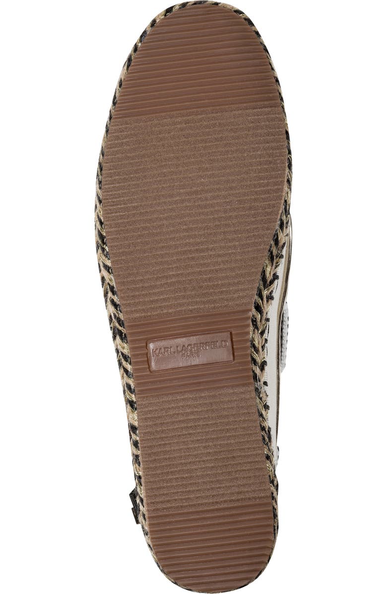 KARL LAGERFELD PARIS Miami Espadrille Boat Shoe, Alternate, color, Bright White/ Black