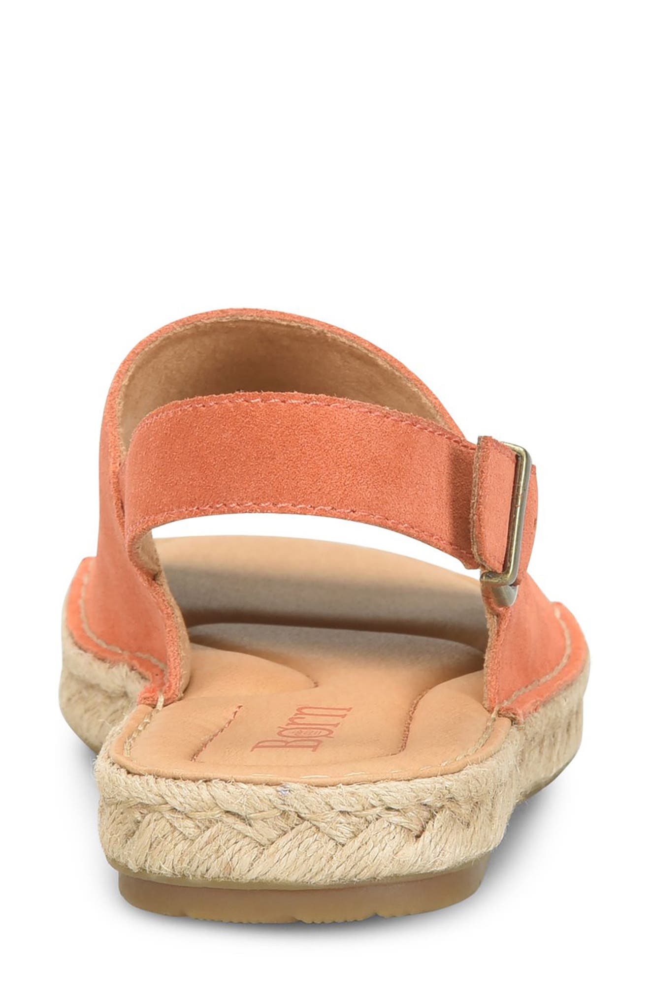 Akela Slingback Espadrille Sandal, Alternate, color, ORANGE SUEDE