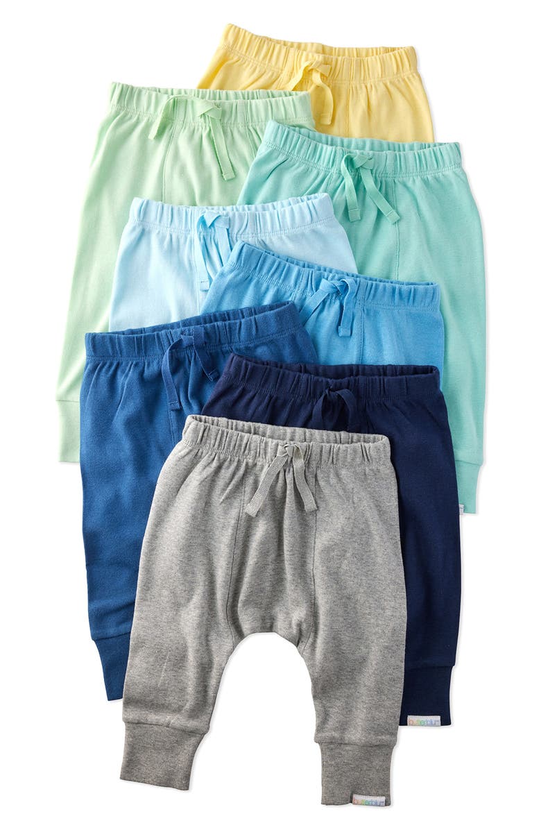 BUTTERBLU Kids' Jordan Organic Cotton Joggers, Main, color, Sunny Blue Rainbow