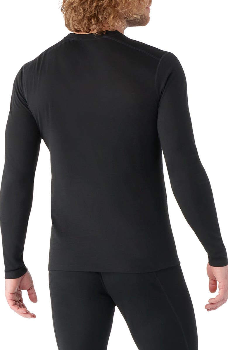 Smartwool Classic All Season Merino Base Layer Long Sleeve Crewneck Top, Alternate, color, Black