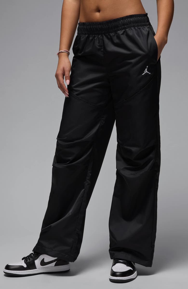 Jordan Brooklyn Water Repellent Pants, Main, color, Black/ White