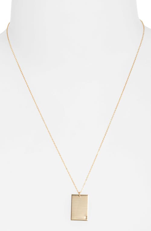 Set & Stones Goldie Initial Tag Pendant Necklace In Gold
