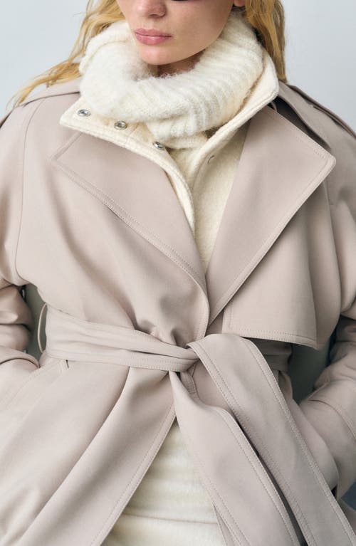 Mango Wanna Oversize Trench Coat In Ecru
