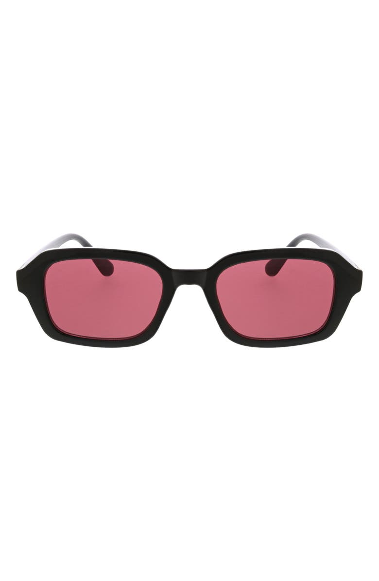 BCBGeneration 50mm Square Sunglasses, Main, color, Shiny Black