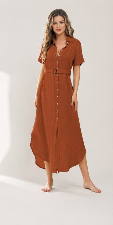 Lightweight Swim Cover-Up Maxi Dress