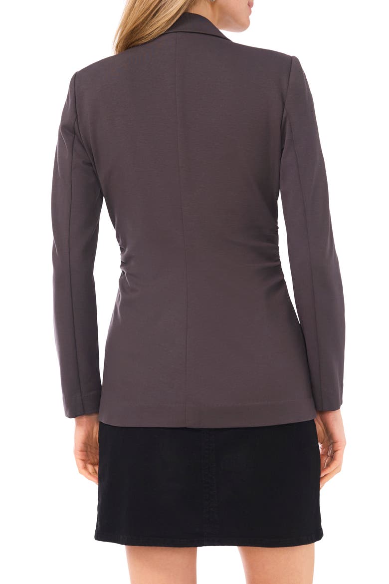 Side Ruched Ponte Blazer, Alternate, color, MED HTHRGREY