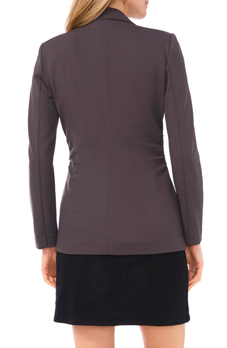 Vince Camuto Side Ruched Ponte Blazer, Alternate, color, Med Heather Grey