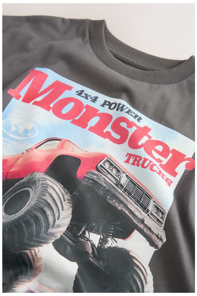 Kids' Monster Truck Graphic T-Shirt, Alternate, color, GREY