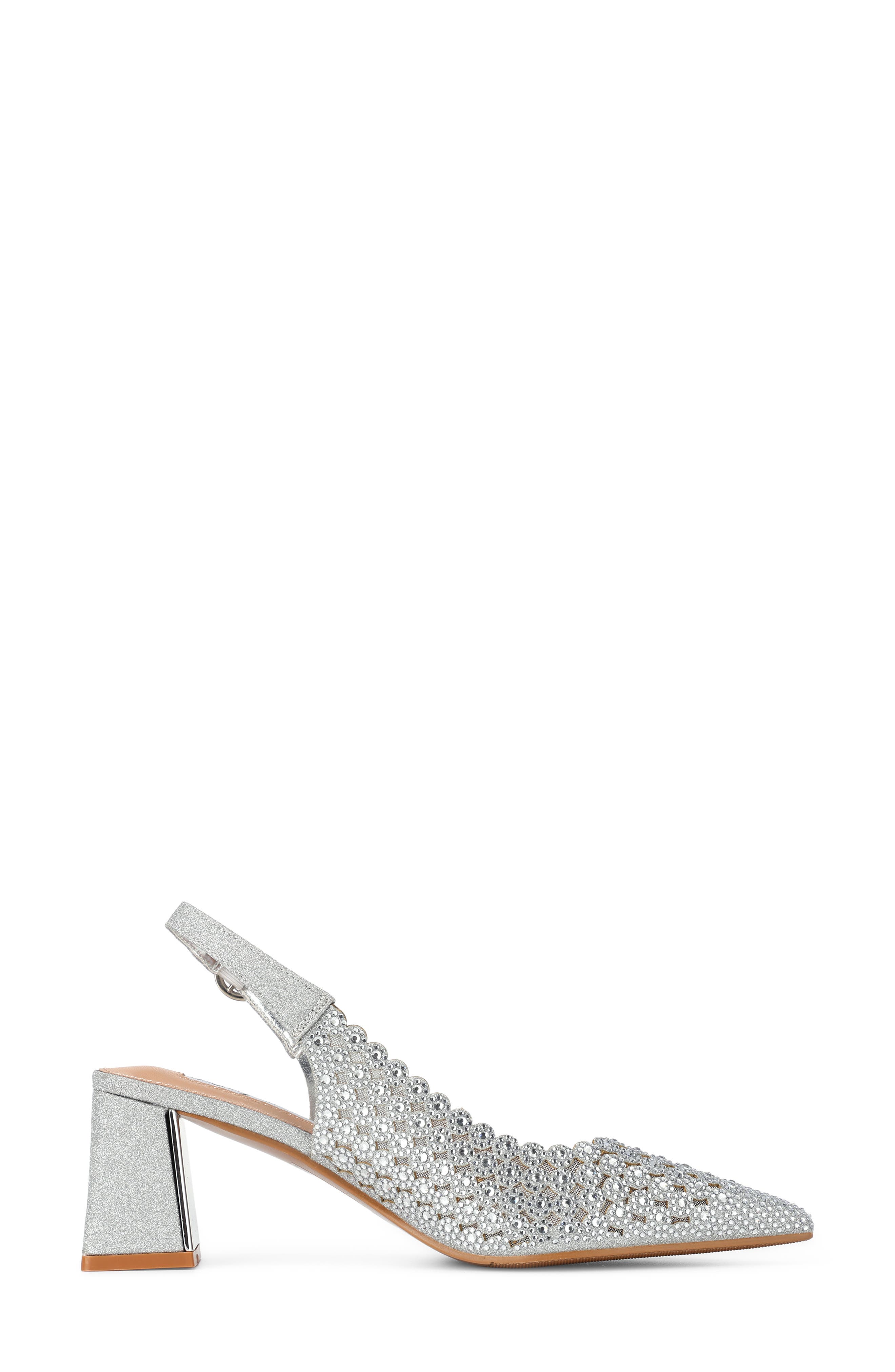 Bonnie Slingback Pointed Toe Pump, Alternate, color, SILVER