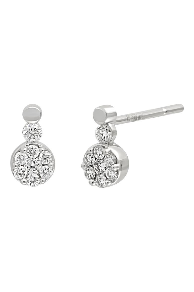 Mika Diamond Stud Earrings (Nordstrom Exclusive), Main, color, 18K WHITE GOLD