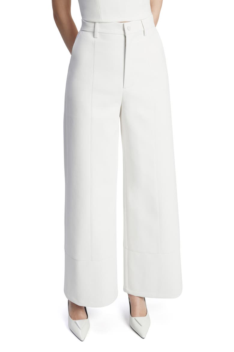 Marlowe Faux Leather Wide Leg Pants, Main, color, ORCHID WHITE