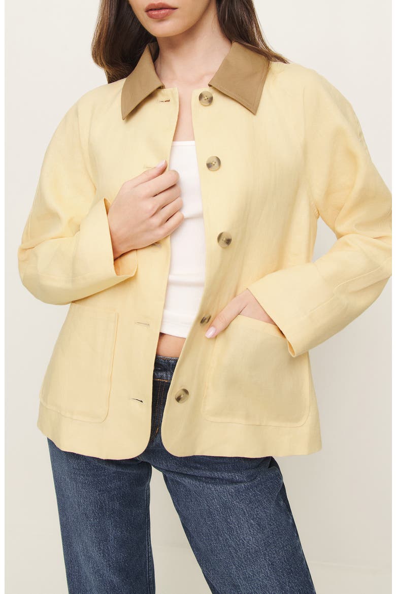 Lila Linen Jacket, Main, color, PARMESAN
