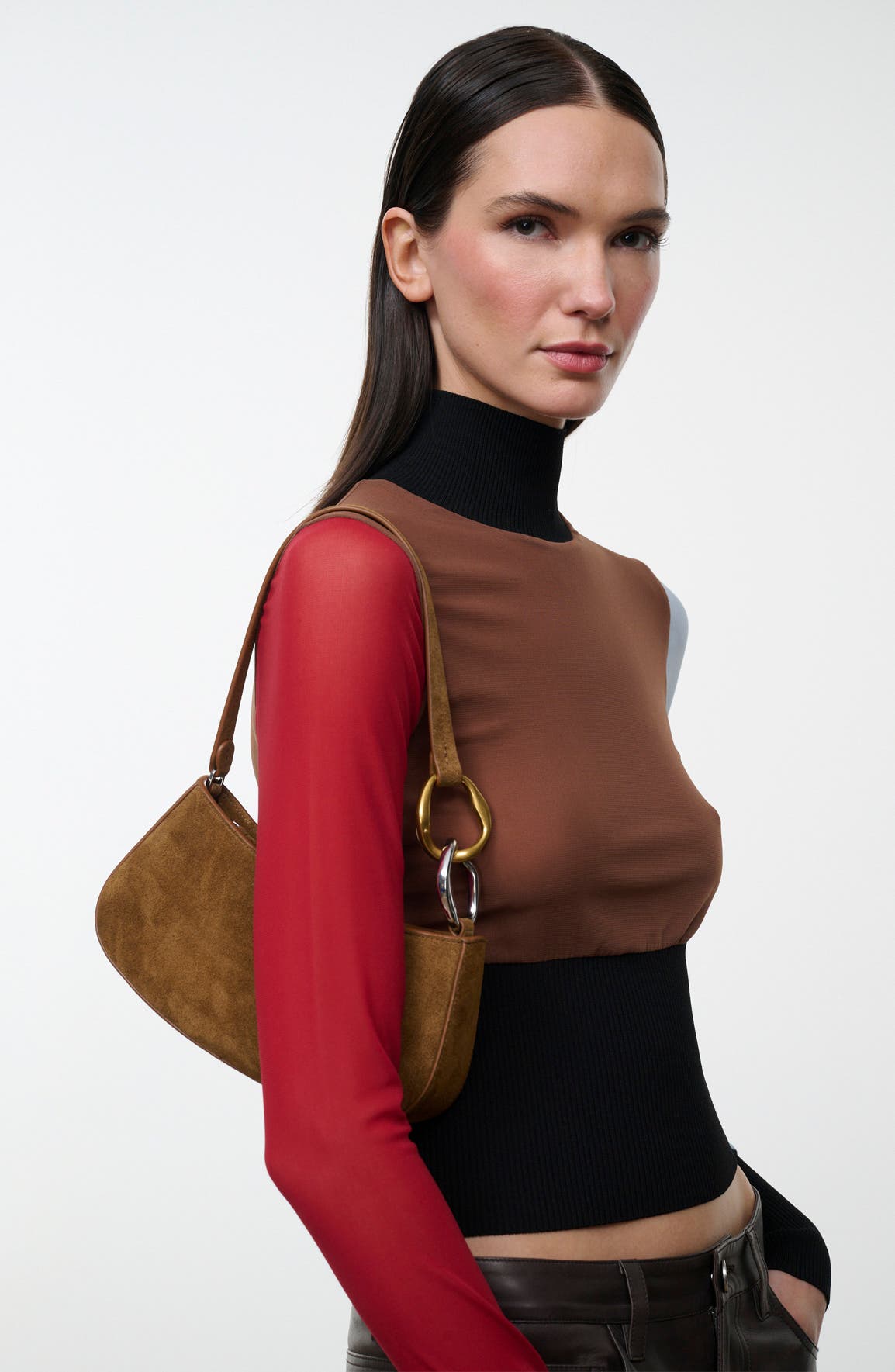 Ollie Leather Shoulder Bag, Alternate, color, CIGAR