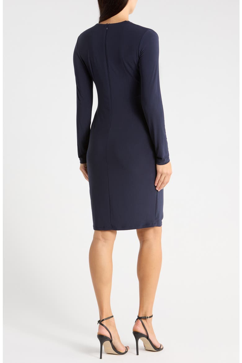 Long Sleeve Faux Wrap Dress, Alternate, color, MIDNIGHT N
