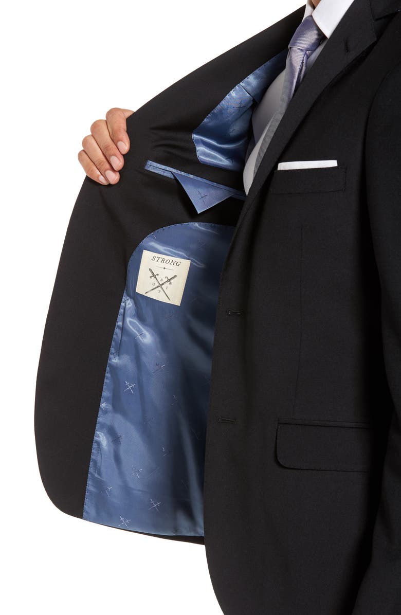 Strong Suit Trim Fit Stretch Solid Wool Blazer, Alternate, color, 