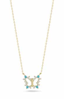 SPHERA MILANO Sterling Silver CZ Butterfly Pendant Necklace