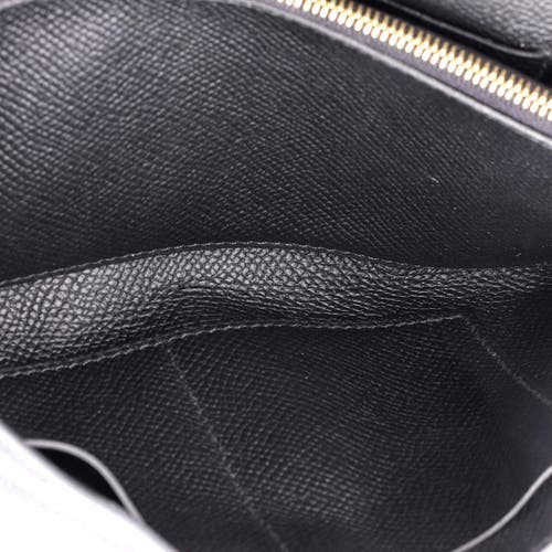 Pre-owned Hermes  Hermes Kelly To Go Wallet Epsom In Black
