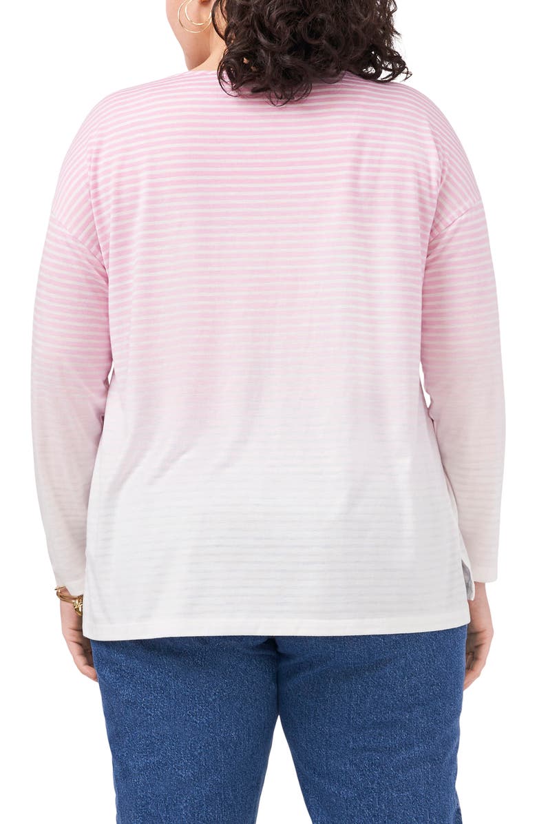 Vince Camuto Boat Neck Stripe Ombré Top, Alternate, color, 