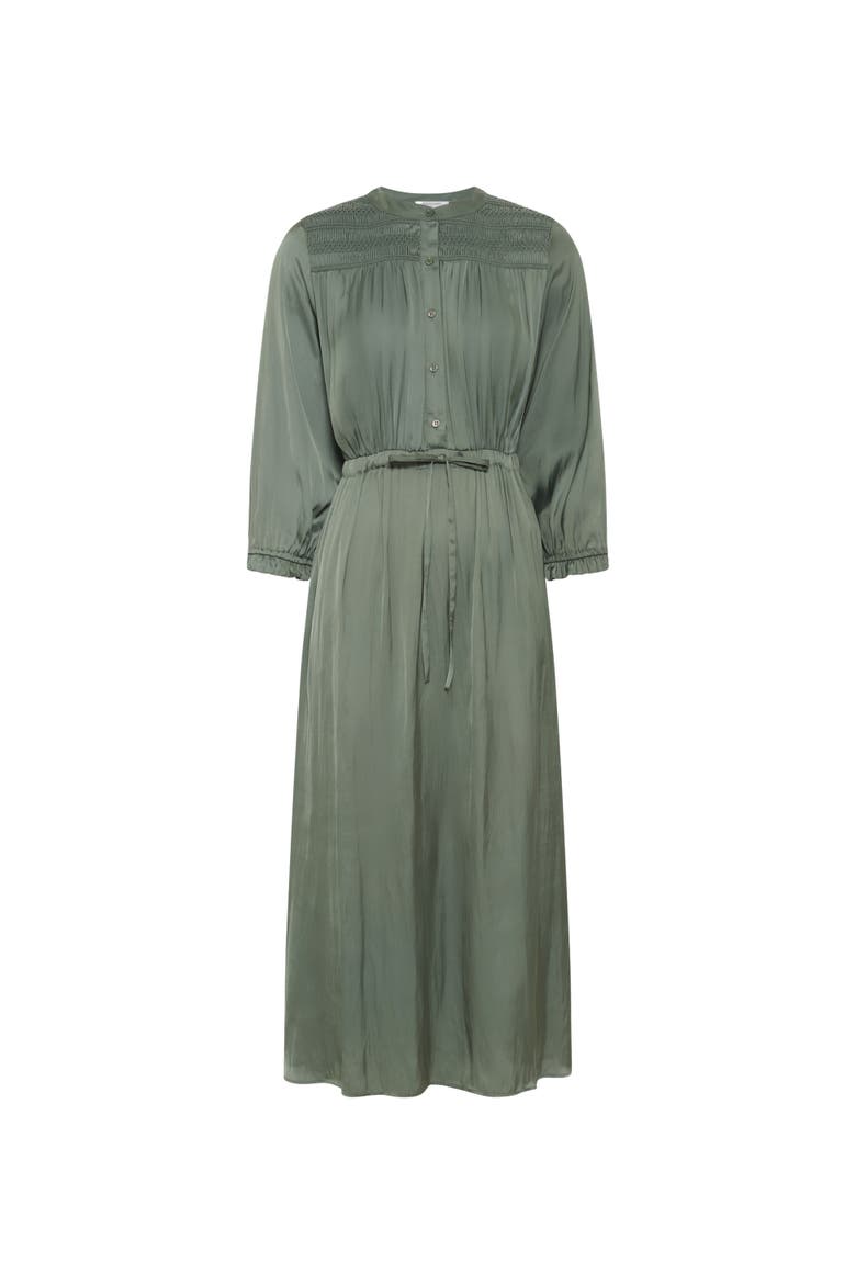 Rubie Satin Midi Dress, Alternate, color, Khaki Green