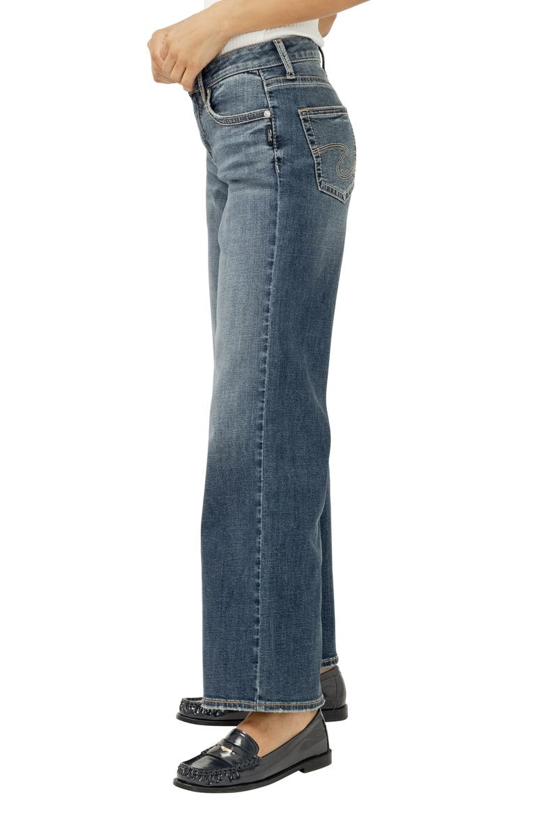 Suki Curvy Mid Rise Wide Leg Jeans, Alternate, color, BILLIE