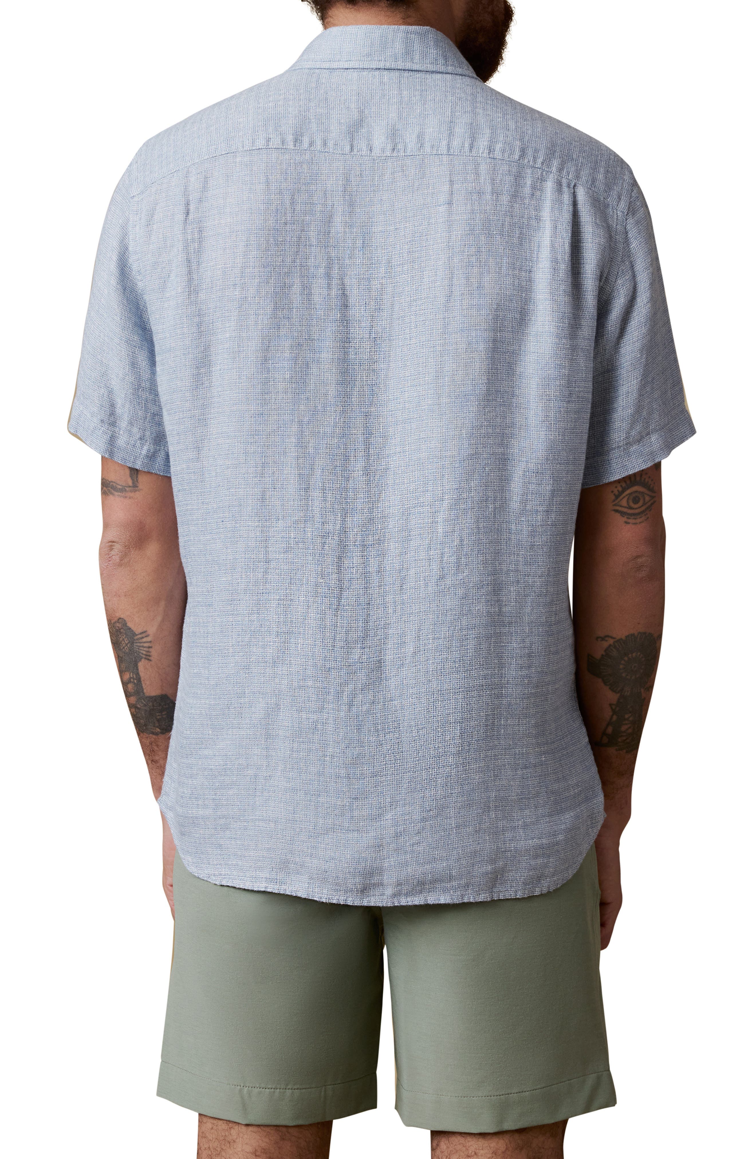 Мужские Faherty Palma Linen Short Sleeve Button-Up Shirt — фото 2