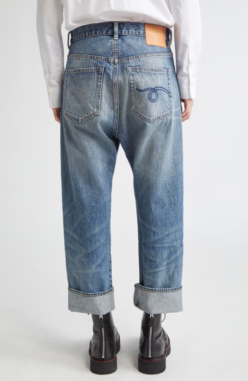 R13 Tailored Drop Cuffed Jeans In Blue