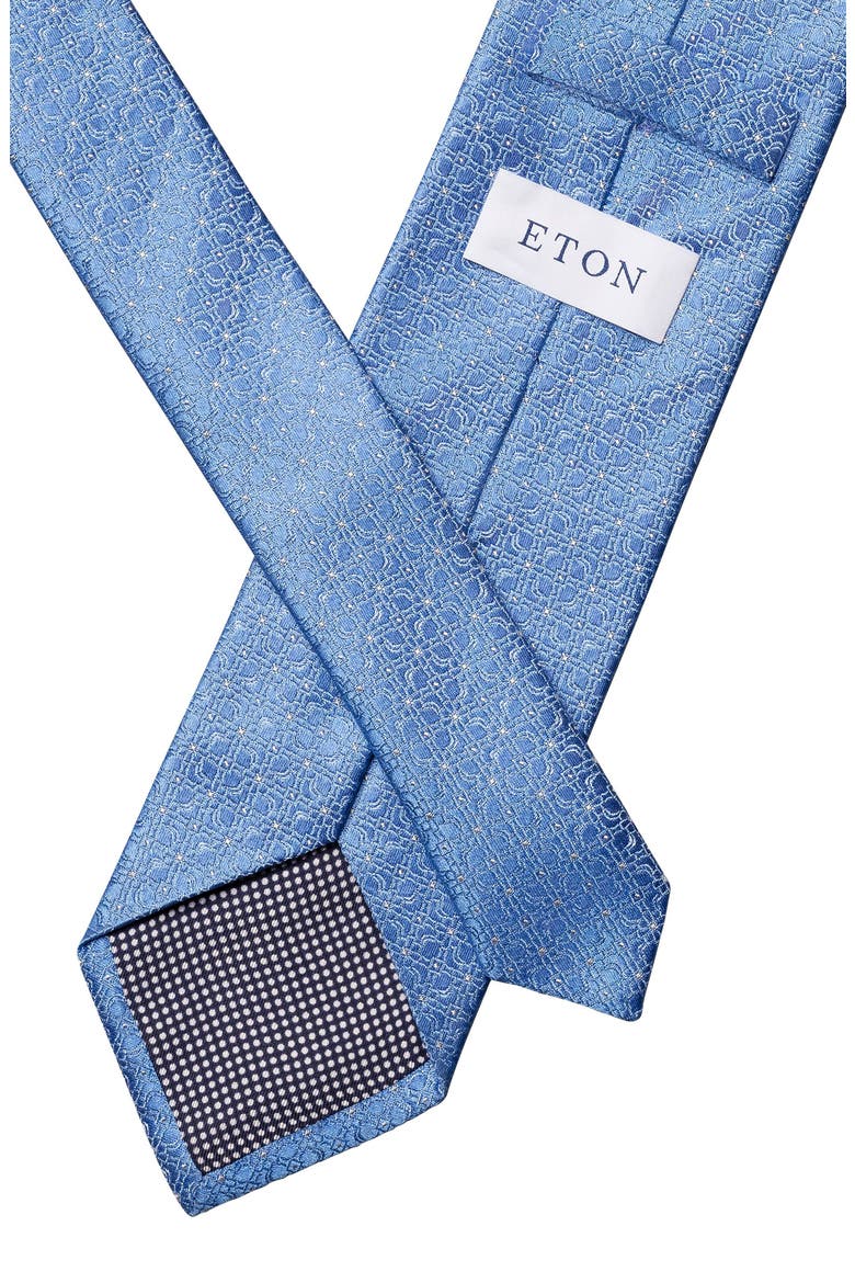 Jacquard Silk Tie, Alternate, color, BLUE